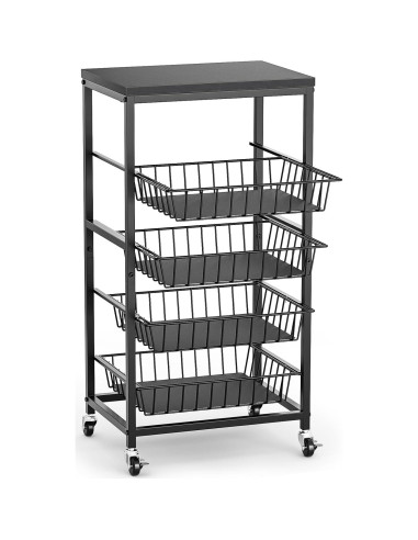 Carrito de Cocina Venkuber 5 Niveles con Ruedas y Almacenamiento
