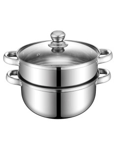 Olla de vapor 22.2 cm Lcilent acero inoxidable 18/8