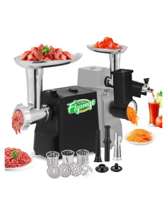 Picadora de Carne Eléctrica Flyseago 1700W 9-en-1 con Accesorios