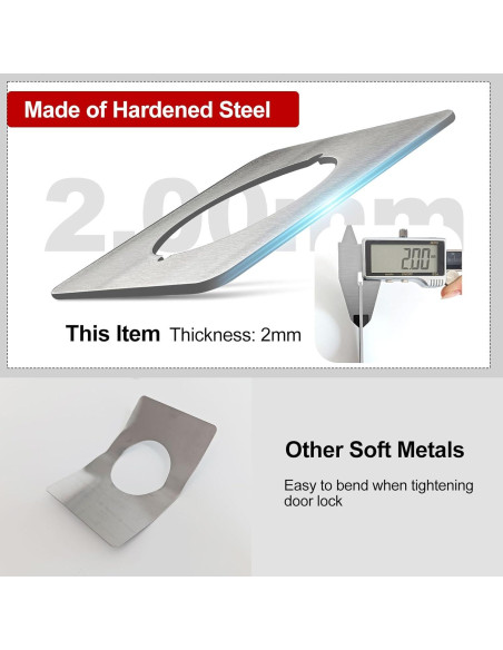 Placas de refuerzo para pomo de puerta MOSECYOU níquel satinado