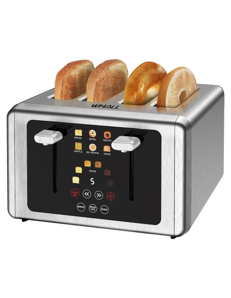 Tostadora Whall 4 Rebanadas Acero Inoxidable Pantalla Táctil