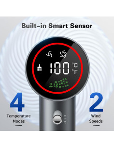 Secador de Pelo Profesional ARAS TD-2218 160,000 RPM Iónico 2