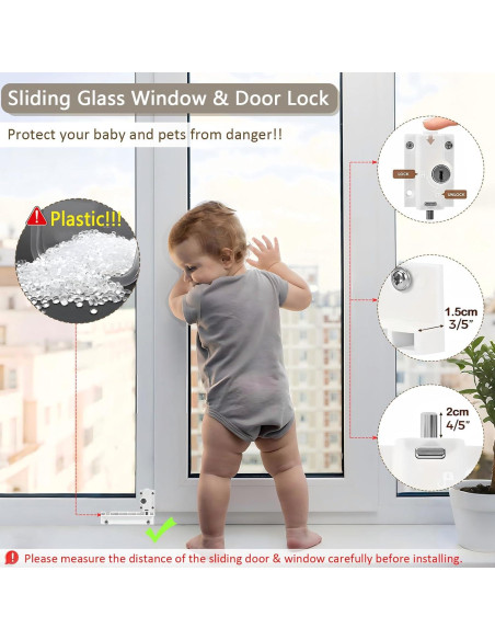 Bloqueo de seguridad para puerta corrediza PILISPARK con llave