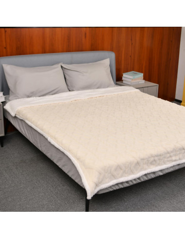 Manta Calentada MERRYLIFE 127x152 cm Beige 4 Niveles Calor