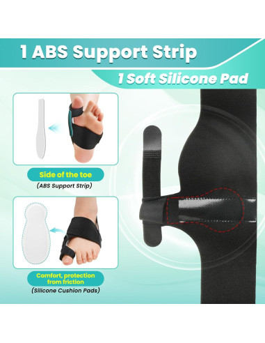 Corrector de Juanetes CEYOME - Férula Ajustable y Almohadillas de Silicona