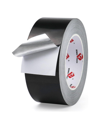 Cinta de Aluminio Negra BOMEI PACK 5 cm x 50 m para HVAC