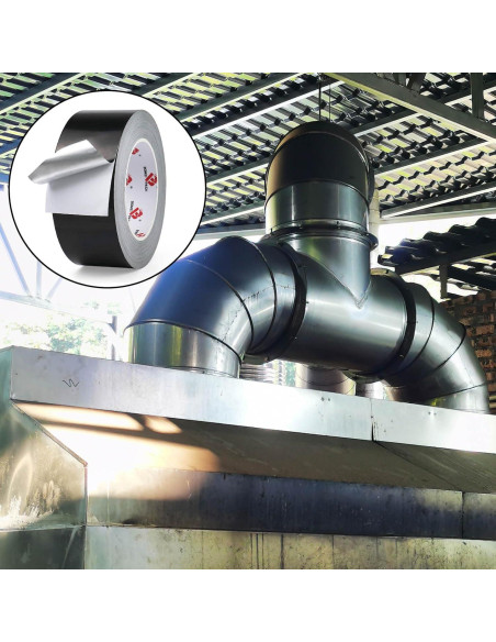 Cinta de Aluminio Negra BOMEI PACK 5 cm x 50 m para HVAC