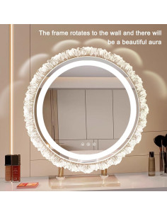 Espejo de tocador iluminado Rtajdos 60x53 cm LED 3 modos 2