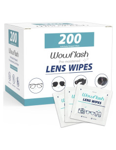 Toallitas de Limpieza Wowflash 200 Unidades para Lentes