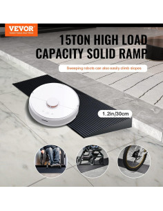 Rampa de Umbral VEVOR 90x20x3 cm Caucho Antideslizante 2