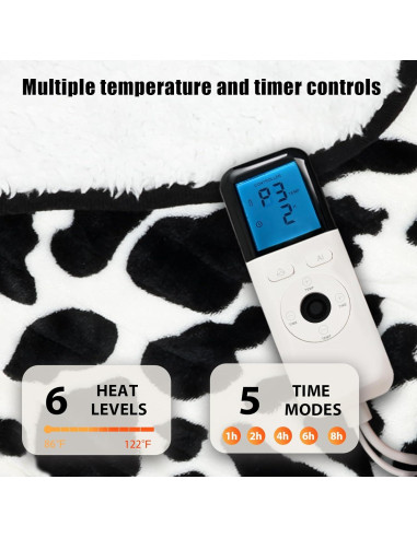 Manta Eléctrica Térmica Mrsenloi 140x84cm 6 Niveles Calor