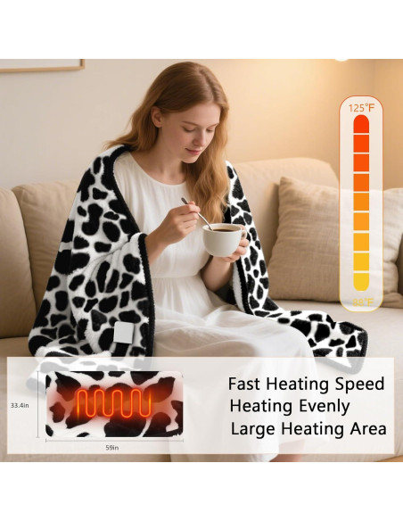 Manta Eléctrica Térmica Mrsenloi 140x84cm 6 Niveles Calor