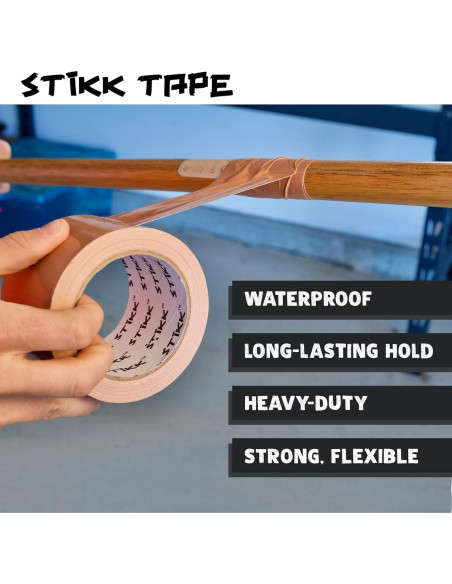 Cinta Duct STIKK Negra 7.6cm x 54.6m - Alta Resistencia