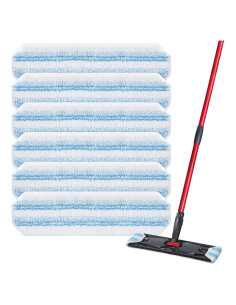 Paquete de 6 almohadillas de mopa H2prO microfibra blanca