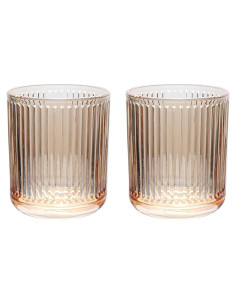 Set 2 Vasos de Vidrio Gaolinci 295 ml Ámbar para Baño