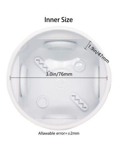 Caja de Conexiones Zulkit IP55 Plástico ABS 80x50mm Blanca