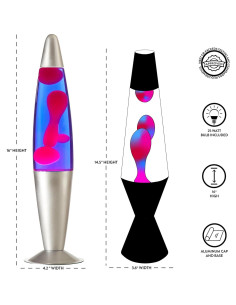 Lámpara de Movimiento Líquido Estilo Urbano Rosa/Púrpura 40.64 cm 2