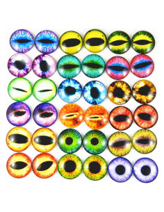Cabochones de Vidrio 30mm Julie Wang 20 Piezas Ojos Dragón