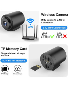 Cámara de Seguridad Inalámbrica Zongbi 1080p con App y Visión Nocturna 2