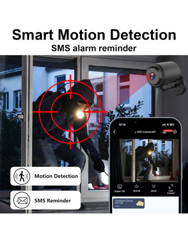 Cámara de Seguridad Inalámbrica Zongbi 1080p con App y Visión Nocturna