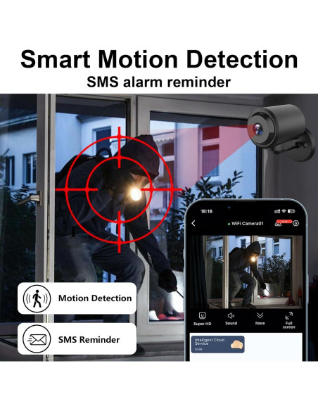 Cámara de Seguridad Inalámbrica Zongbi 1080p con App y Visión Nocturna