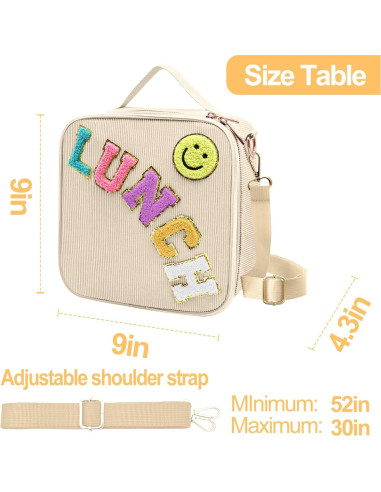 Bolsa de Almuerzo Aislada Dark Swan Beige 22.86x22.86 cm
