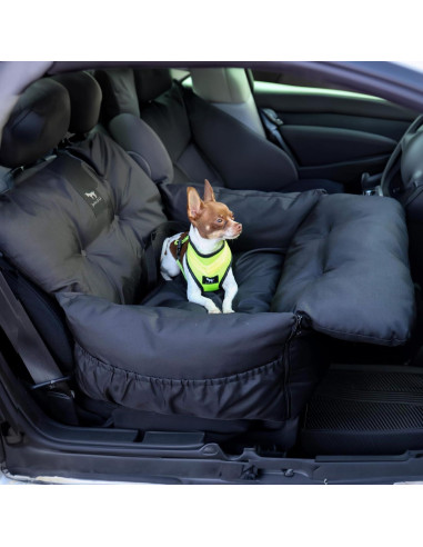 Asiento de Coche para Perros Jacko & Co - Negro Pequeño hasta 11.34 kg
