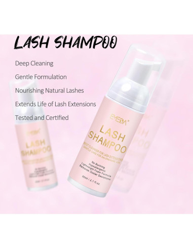 Kit de Limpieza de Pestañas EMEDA con Ventilador y Champú 60ml