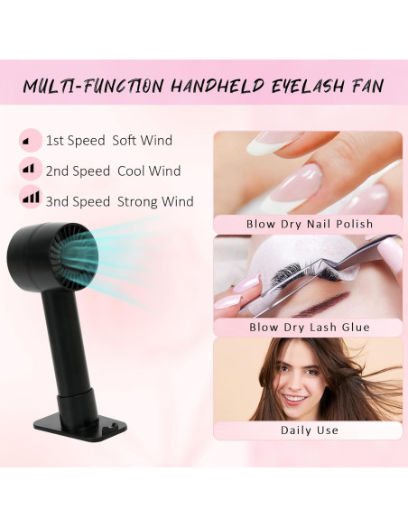 Kit de Limpieza de Pestañas EMEDA con Ventilador y Champú 60ml