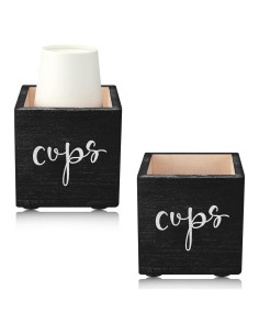 Dispensador de Tazas de Madera Yookeer - 2 Piezas 9.3 cm