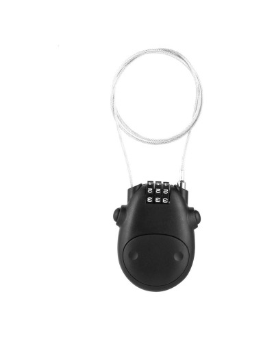 Candado de Combinación Diyeeni Negro 3 Dígitos Cable 80cm