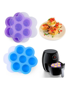 Molde de Silicona para Huevos XANGNIER, 2 Pzs, Azul/Púrpura