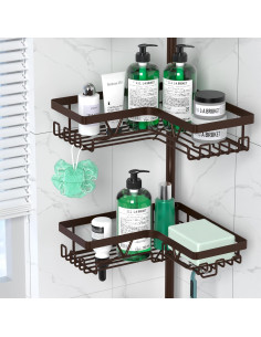 Organizador de Ducha Esquinero DAOYA 4 Niveles Acero Inoxidable 2