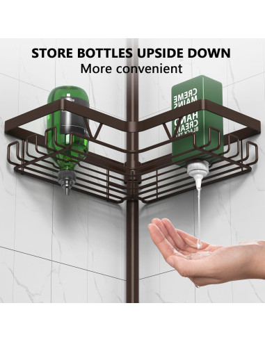 Organizador de Ducha Esquinero DAOYA 4 Niveles Acero Inoxidable