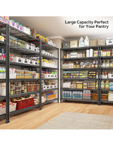 Estantería de Almacenamiento REIBII 75''H Metal 1200LBS 6 Niveles