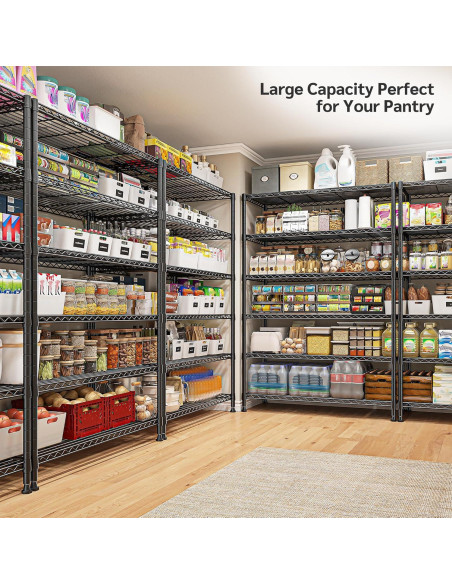 Estantería de Almacenamiento REIBII 75''H Metal 1200LBS 6 Niveles