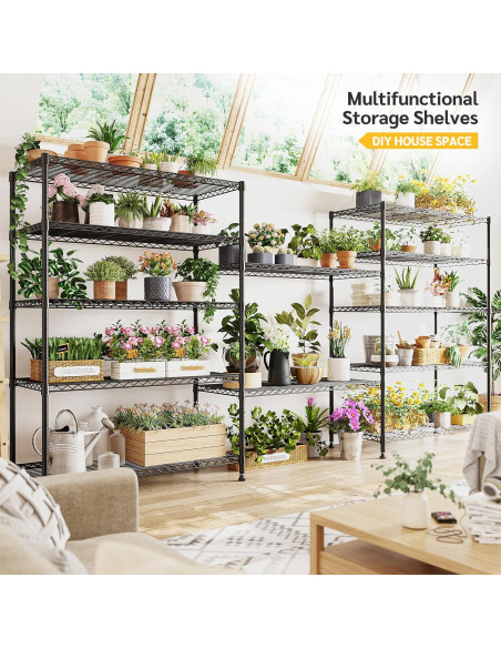 Estantería de Almacenamiento REIBII 75''H Metal 1200LBS 6 Niveles