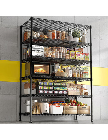 Estantería de Almacenamiento REIBII 75''H Metal 1200LBS 6 Niveles