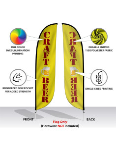 Bandera de Pluma LookOurWay 3,66 m Publicitaria Cerveza 2