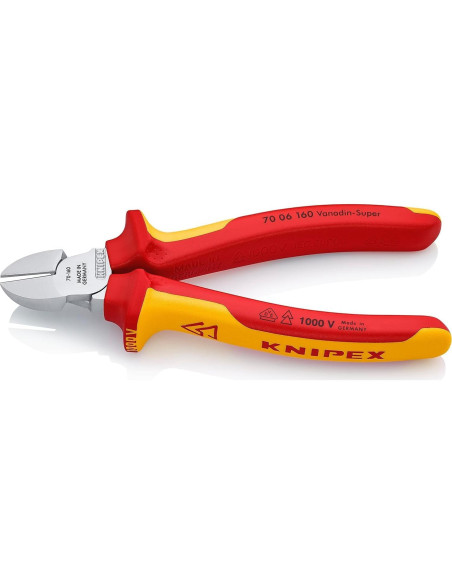 Cortador Diagonal Knipex 160 mm VDE Niquelado Aislado