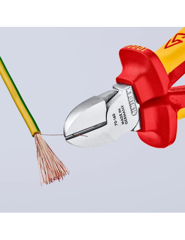 Cortador Diagonal Knipex 160 mm VDE Niquelado Aislado