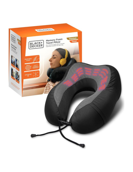 Almohada de Cuello BLACK+DECKER Espuma Memoria Gel Refrigerante