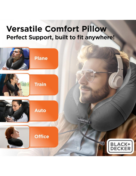 Almohada de Cuello BLACK+DECKER Espuma Memoria Gel Refrigerante