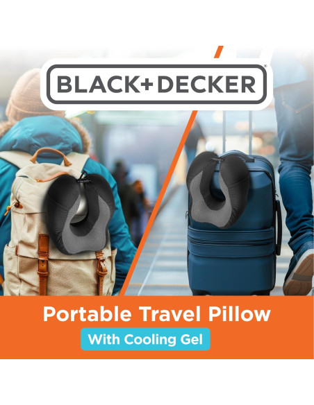 Almohada de Cuello BLACK+DECKER Espuma Memoria Gel Refrigerante