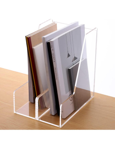 Soporte para Revistas Acrílico Transparente HeZone - 2 Piezas A4