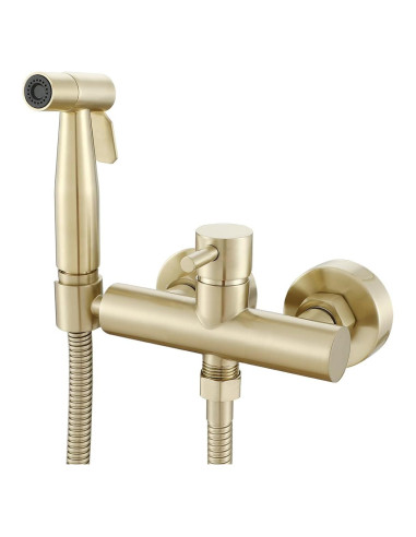 Rociador de Bidet de Mano Gaosin Oro Cepillado Agua Caliente