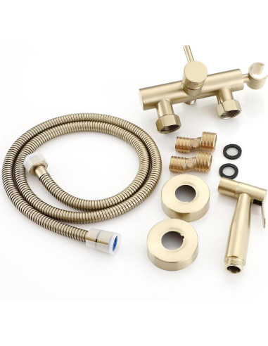 Rociador de Bidet de Mano Gaosin Oro Cepillado Agua Caliente
