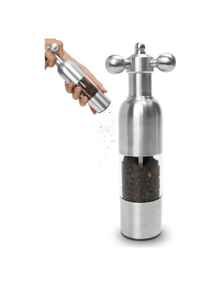 Molino de Sal y Pimienta Lausixy Ajustable Acero Inoxidable 20cm