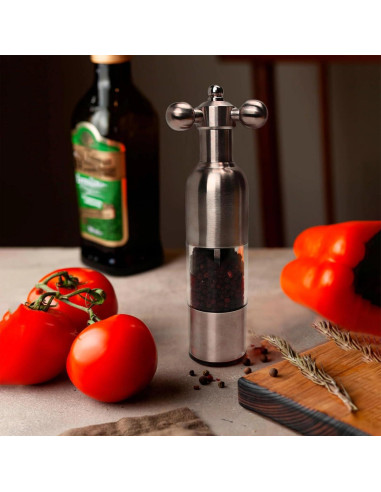 Molino de Sal y Pimienta Lausixy Ajustable Acero Inoxidable 20cm
