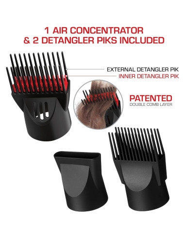 Secador de Pelo Sin Mango RED by Kiss 2200W Cerámica Turmalina